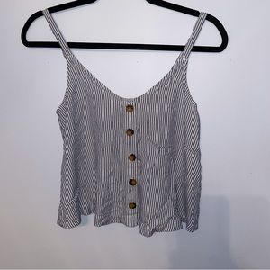 Blue and White Stripes Hollister Tank Top